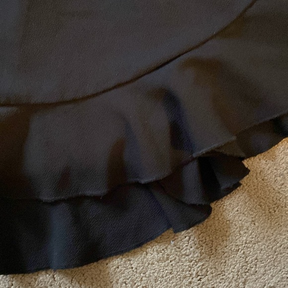 LUCY IN THE SKY DOUBLE TIE BACK RUFFLED HEM MINI DRESS - Picture 2 of 10